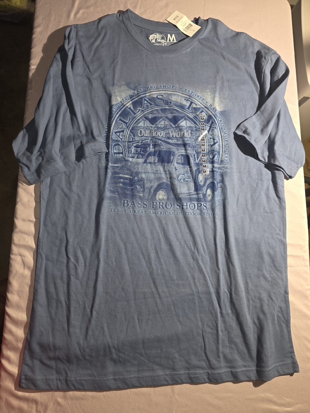 Bass Pro Shops Men's Short Sleeve T‑Shirt in Light Blue with Graphic
